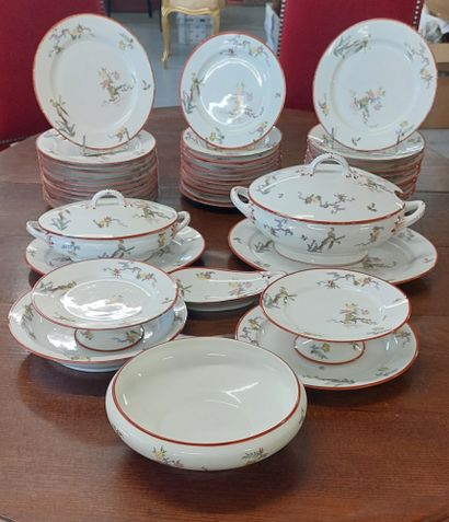 J. POUYAT, LIMOGES

Porcelain service set...
