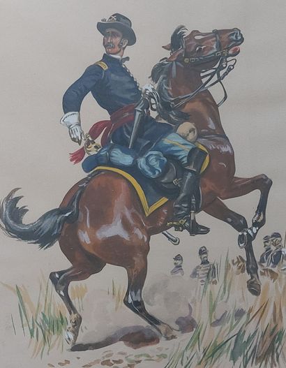 AQUARELLE

Military scene 

Gouache watercolor

55...
