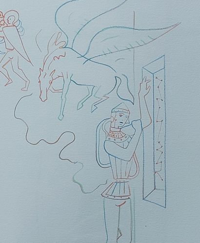 Jean COCTEAU

Lithograph numbered 103/500

JC...