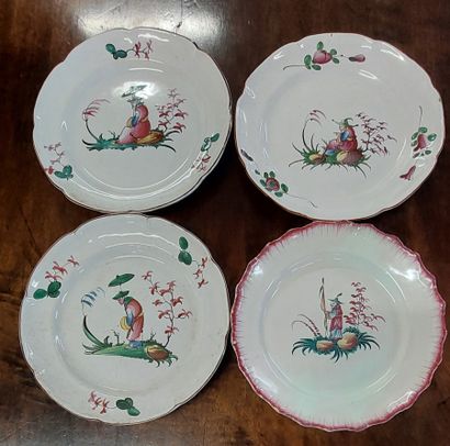 set of eight earthenware plates

Chinese