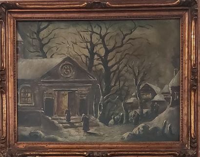 19th century SCHOOL

Animated Snow Landscape

Oil...