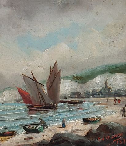 19th century SCHOOL

Marine

Oil on panel...