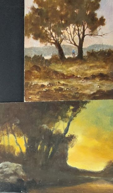 FOUR OILS

Landscape and sunset 

Oil on...