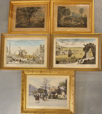 LOT of engravings

- Le débarquement des...