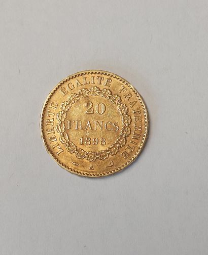 20 FRANCS GOLD COIN

Genie 1898

Weight :...