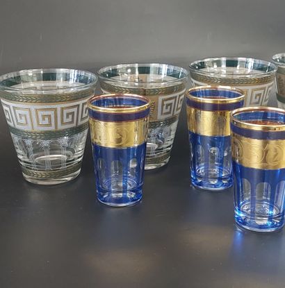 LOT de verres, 4 verres à Whisky et 4 verres...