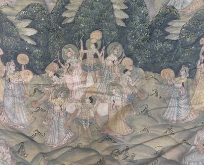 INDIAN TAPESTRY printed with figures

175...
