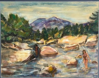 Jeanie NGUYEN TAT DU (1944) 

Baigneuses...