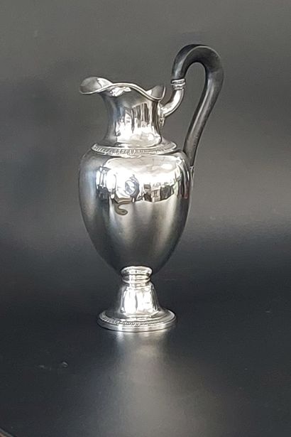 PETITE AIGUIERE en argent, manche en bois

Poinçon...