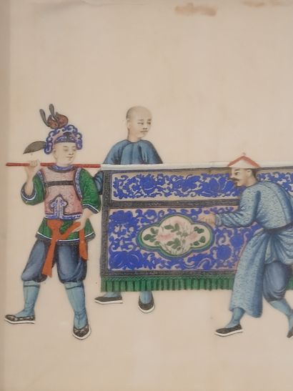 China, circa 1880, 

Canton gouache on rice...