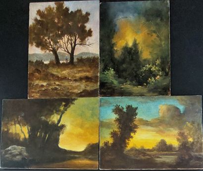 FOUR OILS

Landscape and sunset 

Oil on...