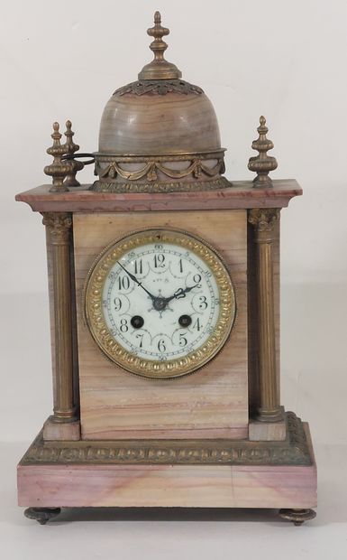 BORNE HANGER in marble and bronze decorated...