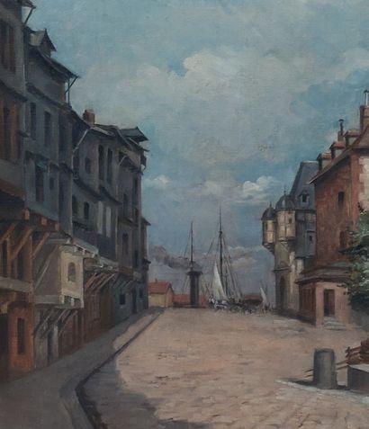 LEROY-CALMETTES (XIX) 

Honfleur, La Lieutenance

Oil...