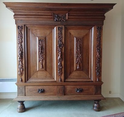 EXCEPTIONAL GERMAN WARDROBE in molded and...
