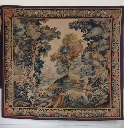 TAPISSERIE D'AUBUSSON à décor de paysage

XXème...