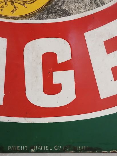 LARGE ENAMELLED PLATE in sheet metal 

Singer...