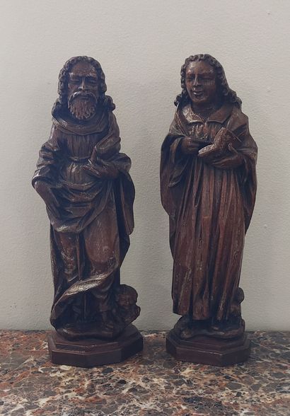 TWO wooden SAINTS

Height: 32 cm