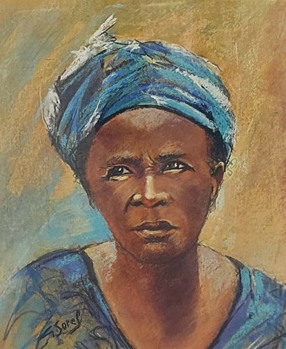 Gérald SOREL 

Portrait de femme 

Pastel...