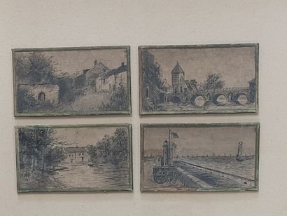 19th century school 

Children near the pond

Pencil...