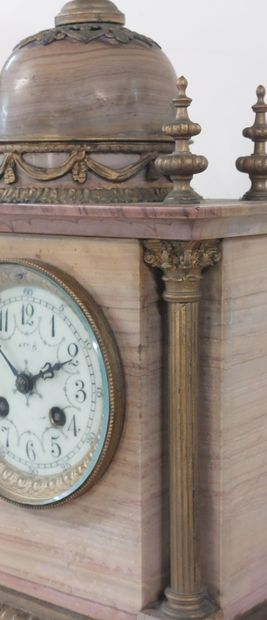 BORNE HANGER in marble and bronze decorated...