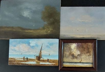 FOUR OILS

Marine

Oil on isorel and wood...