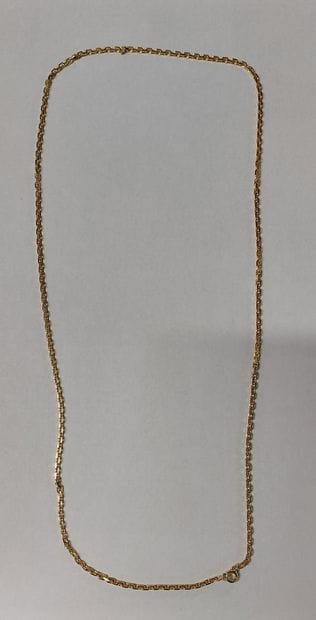 18K gold flattened navy chain.

Weight: 17.44...