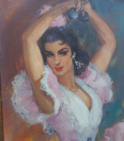 Charley GARRY (1891-1973) 

Flamenco dancer

Oil...