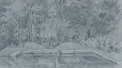 19th century school 

Children near the pond

Pencil...