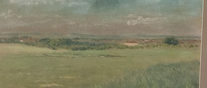 19th century French school 

Landscape 

Pastel...