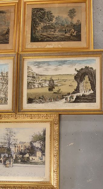 LOT of engravings

- Le débarquement des...