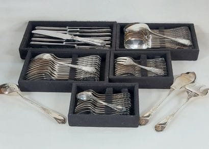 A silver-plated HOUSEHOLD SET comprising...