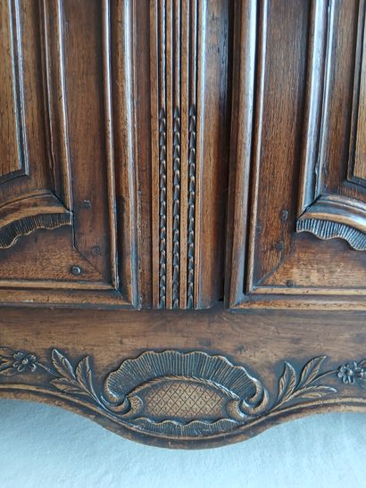 NORMANDE CABINET in moulded and carved oak,...