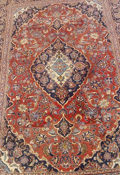 Handmade wool PERSAN RUG in shades of blue...