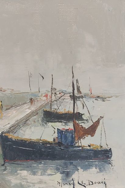 Marcel LE DOARE (XX) 

Breton port

Oil on...