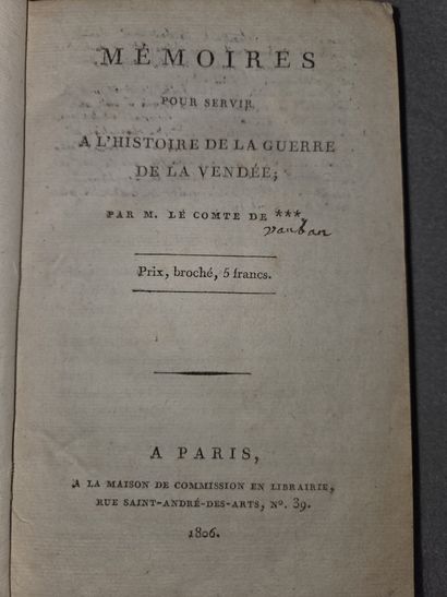 Vendée/Chouannerie.

Nice set of books on...