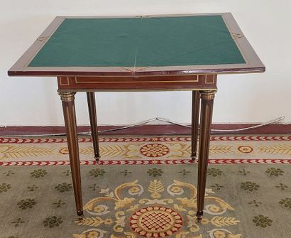 mahogany and mahogany veneer, felt interior,...