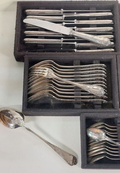 A silver-plated HOUSEHOLD SET comprising...