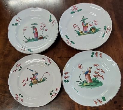 set of eight earthenware plates

Chinese