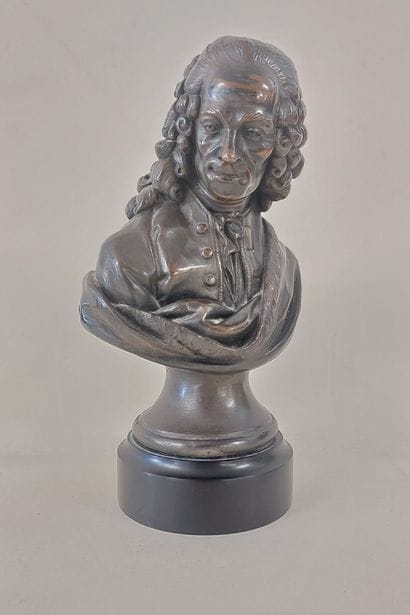 JACQUEMIN

Voltaire

Bronze, marble base

Signed...