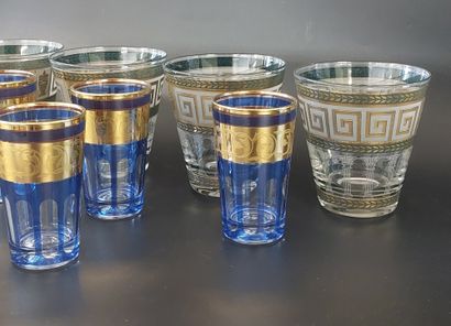 LOT de verres, 4 verres à Whisky et 4 verres...