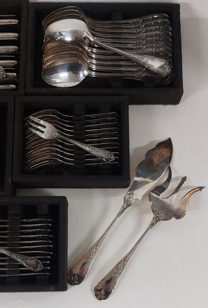 A silver-plated HOUSEHOLD SET comprising...