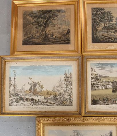 LOT of engravings

- Le débarquement des...