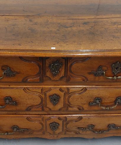 ILE-DE-FRANCE WALNUT COMMODE opening with...