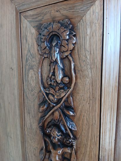 EXCEPTIONAL GERMAN WARDROBE in molded and...