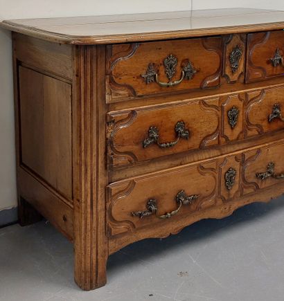 ILE-DE-FRANCE WALNUT COMMODE opening with...