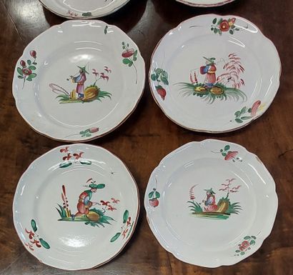set of eight earthenware plates

Chinese