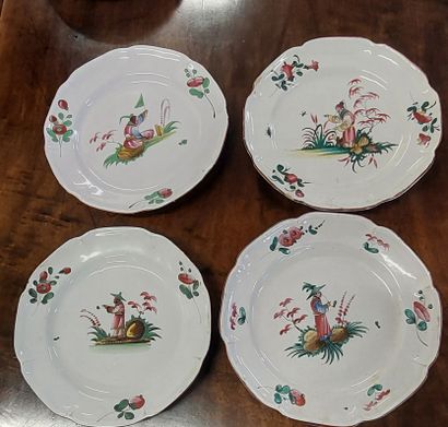 set of eight earthenware plates

Chinese