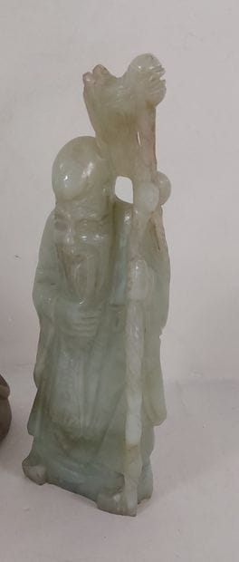 LOT including : 

- a buffalo in hard stone

-...
