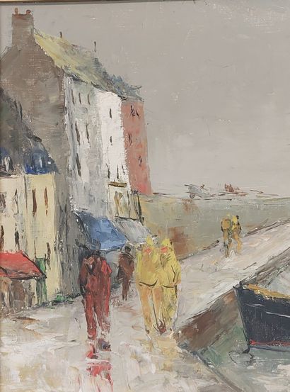 Marcel LE DOARE (XX) 

Breton port

Oil on...