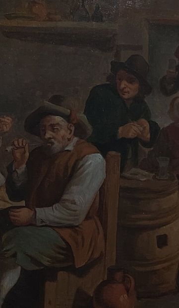 19th century school 

Tavern scene 

Oil...